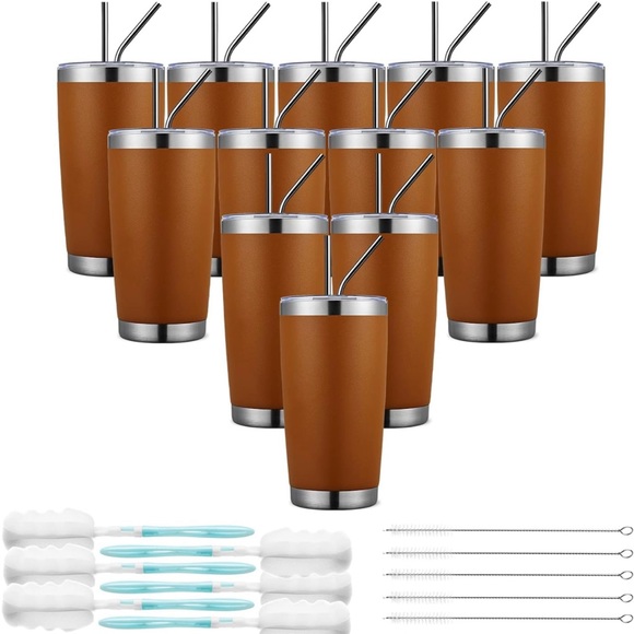 COKTIK 12 PACK 20oz Tumbler Cup Double Wall Vacuum Insulated Travel Mug